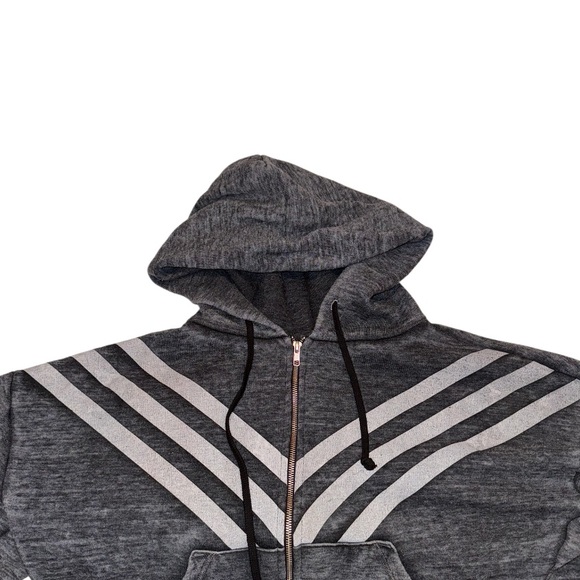 WILDFOX Tri stripe Burnout Jersey jacket women’s size large - Picture 6 of 17